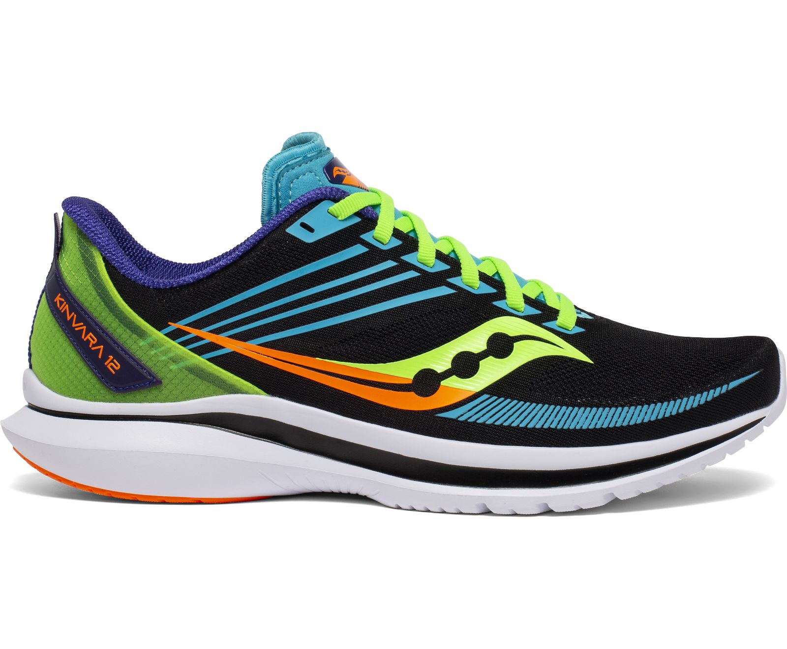 Men\'s Saucony Kinvara 12 Running Shoes Light Green / Black / Orange | Singapore 526YXFU